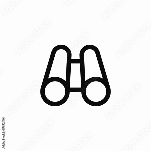 Binoculars search find view icon vector sign