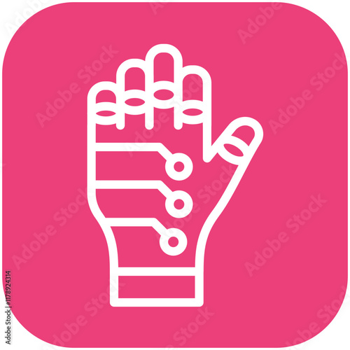 Robot Hand vector icon illustration of Robotics iconset.