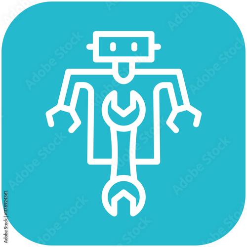 Repair vector icon illustration of Robotics iconset.