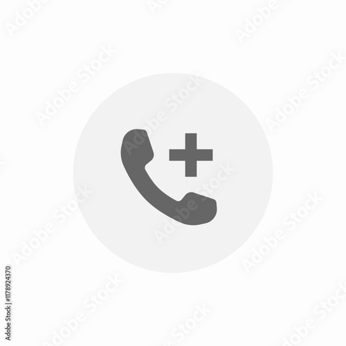 Emergency call medical help icon vector sign