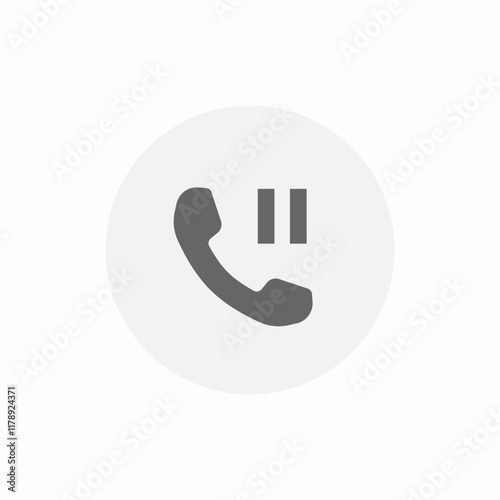 Phone pause call break icon vector sign