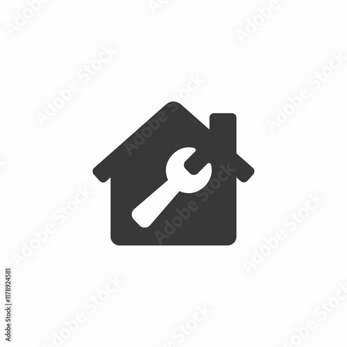 Home repair maintenance service icon vector sign