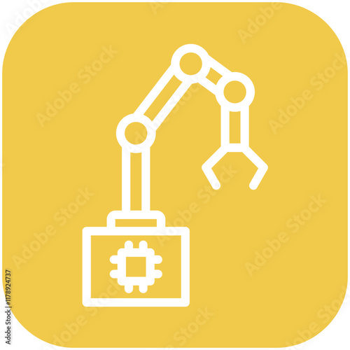 Bionic Arm vector icon illustration of Robotics iconset.