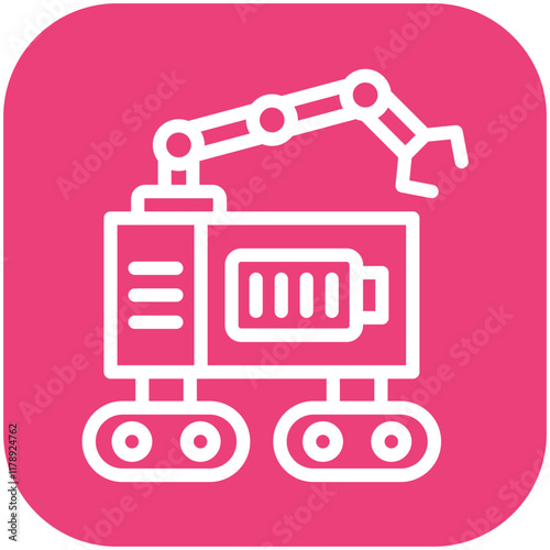 Battery vector icon illustration of Robotics iconset.