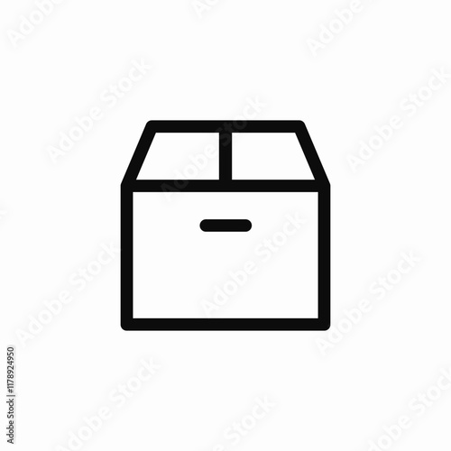 box unpacking icon vector sign
