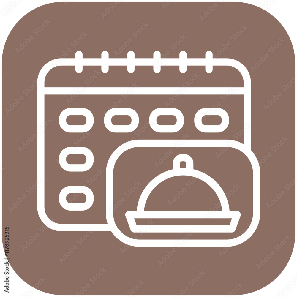 Event Date vector icon illustration of Catering iconset. Event Date vector icon illustration of Catering iconset.