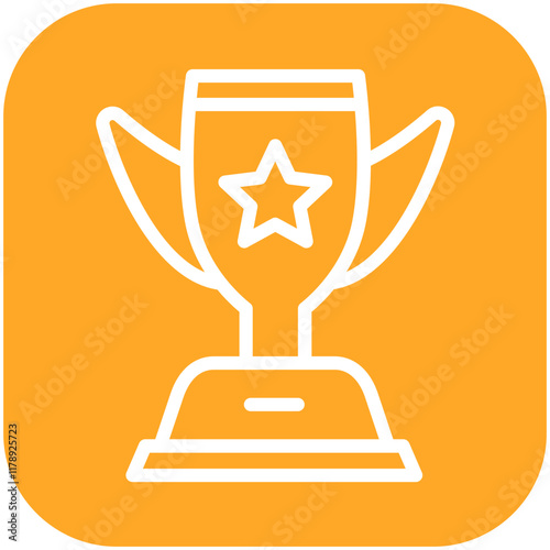 Trophy vector icon illustration of Achievements iconset.