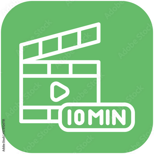 Short Film vector icon illustration of Filmmaking iconset.