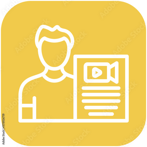 Scriptwriter Male vector icon illustration of Filmmaking iconset.