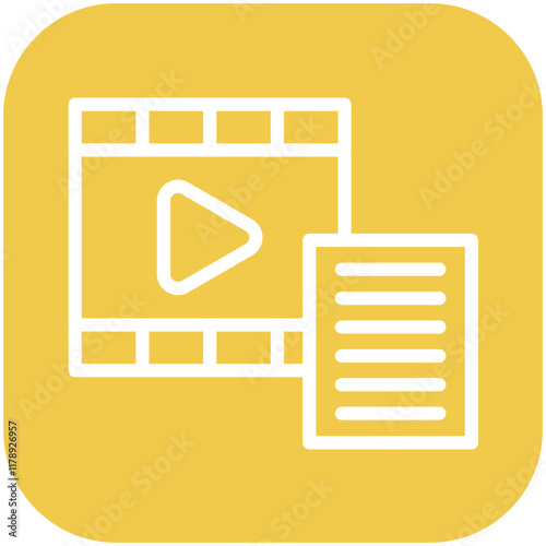 Plot vector icon illustration of Filmmaking iconset.