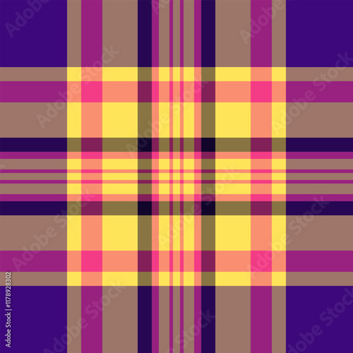 Track plaid seamless textile, handsome fabric tartan vector. Festive pattern background texture check in red and pink colors.