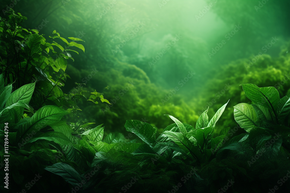 Green Natural Background: Lush and Vibrant Nature Setting Green Natural Background: Lush and Vibrant Nature Setting
