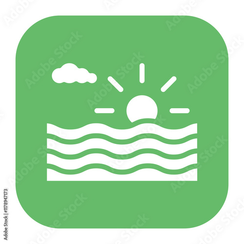 Oceans icon vector image. Can be used for Natural Resources.