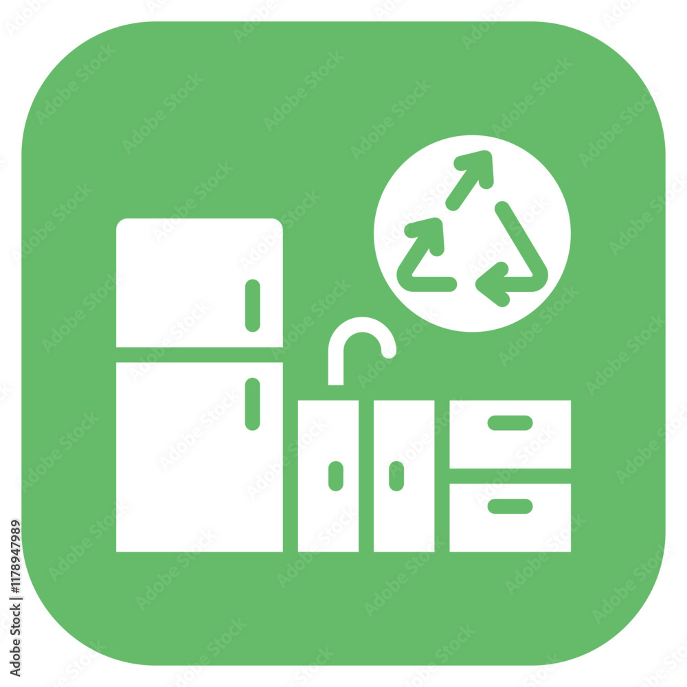 Upcycled Kitchen icon vector image. Can be used for Upcycling. Upcycled Kitchen icon vector image. Can be used for Upcycling.