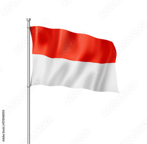 Free Download Monaco flag isolated on white - GFXLoad