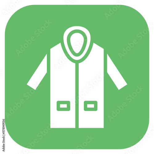 Raincoat icon vector image. Can be used for Monsoon.