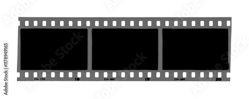 Vintage photo filmstrip isolated on transparent background