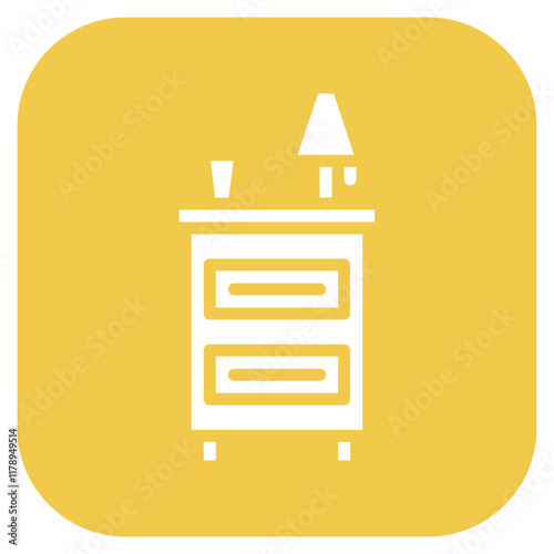 Nightstand icon vector image. Can be used for Time to Sleep.