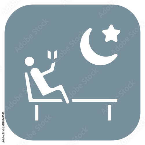 Relaxation icon vector image. Can be used for Time to Sleep.