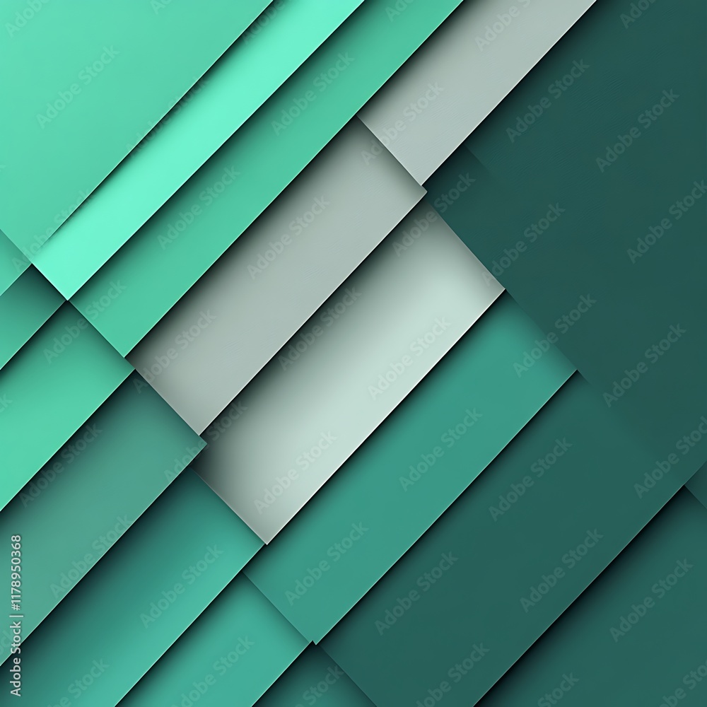 Obraz premium Abstract teal and gray geometric background.