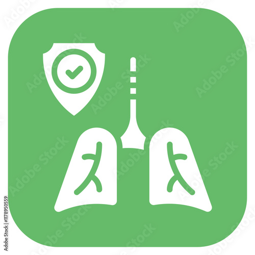 Clear Lungs icon vector image. Can be used for Quit Smoking.