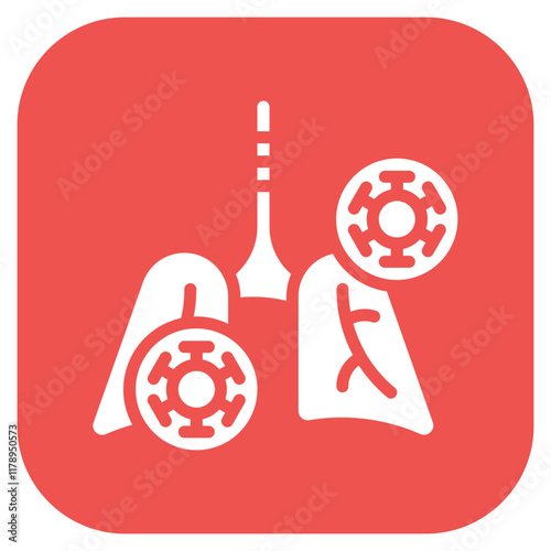 Lung Disease icon vector image. Can be used for Quit Smoking.