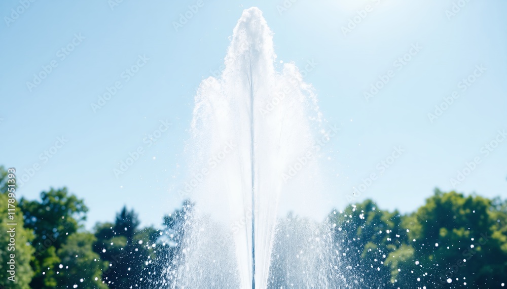 Refreshing Water Fountain on a Sunny Day Refreshing Water Fountain on a Sunny Day