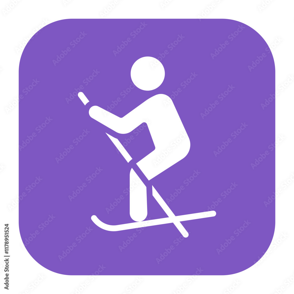 Skiing icon vector image. Can be used for Recreations. Skiing icon vector image. Can be used for Recreations.