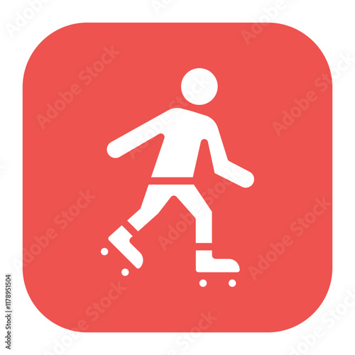 Rollerblading icon vector image. Can be used for Recreations.