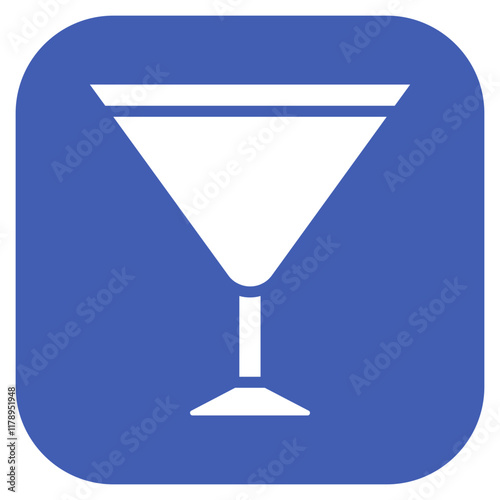 Martini Glass icon vector image. Can be used for Nightclub.