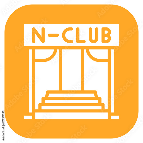 Nightclub Entrance icon vector image. Can be used for Nightclub.