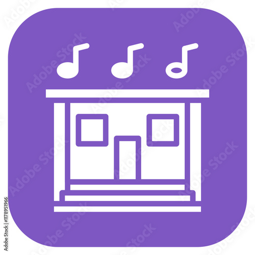 Nightclub Music icon vector image. Can be used for Nightclub.