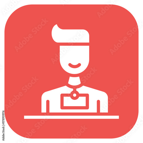 Nightclub Staff icon vector image. Can be used for Nightclub.