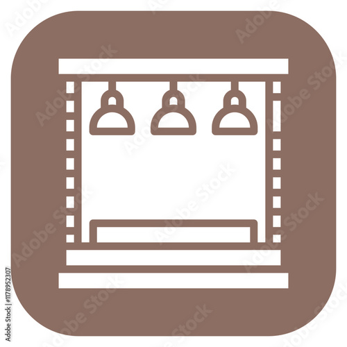 Stage icon vector image. Can be used for Nightclub.