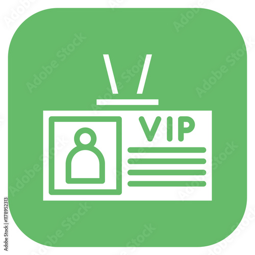 VIP Pass icon vector image. Can be used for Nightclub.