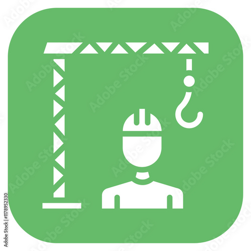 Crane Operator icon vector image. Can be used for Harbour.