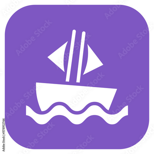 Sailboat icon vector image. Can be used for Harbour.