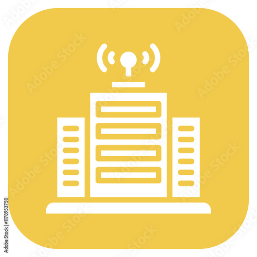 Data Center icon vector image. Can be used for Data Storage.