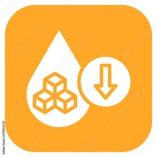 Low Blood Sugar icon vector image. Can be used for World Diabetes Day.