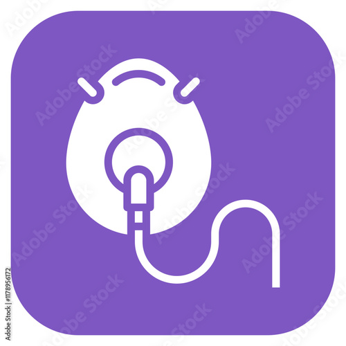 Oxygen Mask icon vector image. Can be used for Surgery.