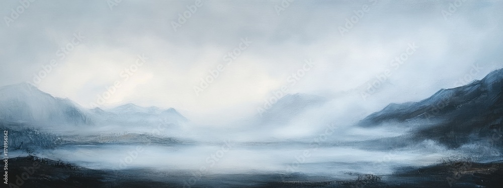 Serene Misty Mountain Landscape, a peaceful view of majestic peaks shrouded in soft mist, evoking calmness and natural beauty. Serene Misty Mountain Landscape, a peaceful view of majestic peaks shrouded in soft mist, evoking calmness and natural beauty.