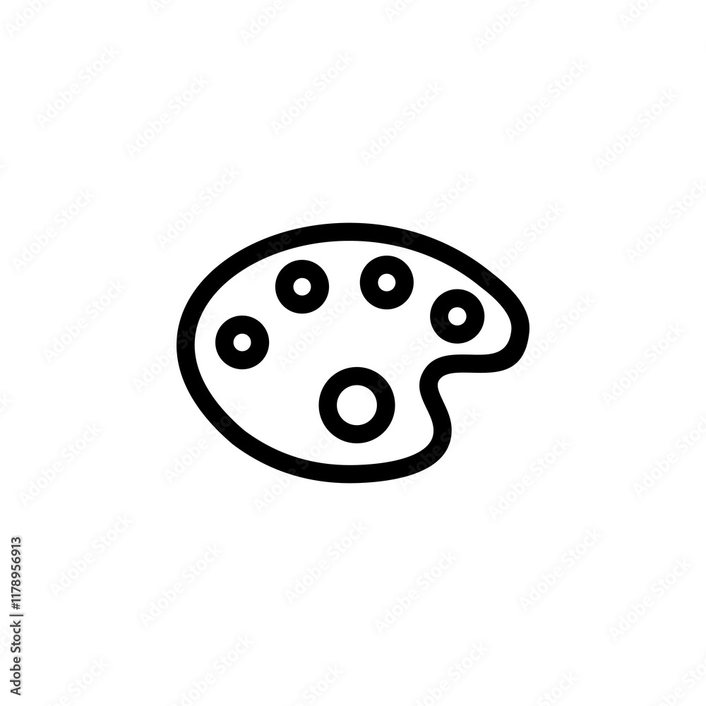 Fototapeta premium paint palette icon sign vector design