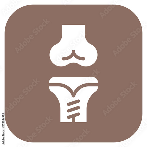 Knee Replacement icon vector image. Can be used for Surgeries.