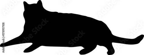 Sleepy Cat Silhouette