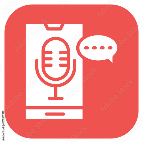 Dictation icon vector image. Can be used for Voice Recognition.