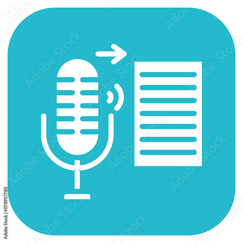 Speech to Text icon vector image. Can be used for Voice Recognition.