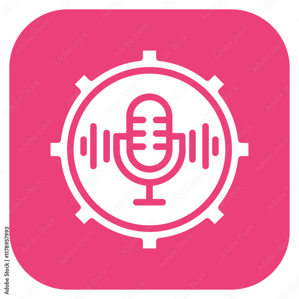 Voice Control Settings icon vector image. Can be used for Voice Recognition.