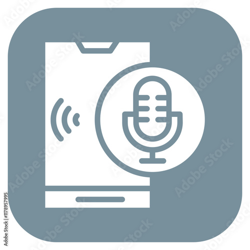 Voice Input icon vector image. Can be used for Voice Recognition.