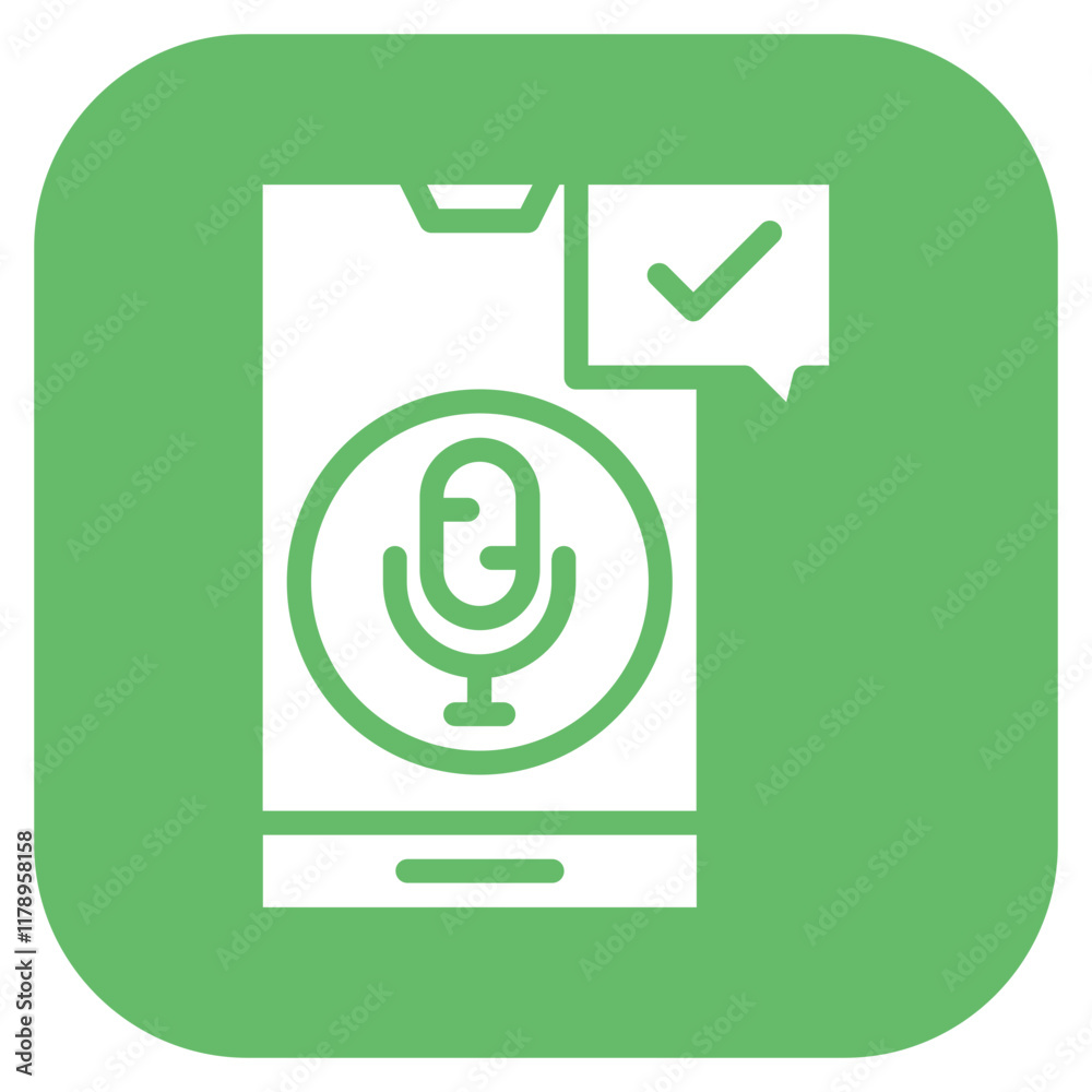 Voice Activated Device icon vector image. Can be used for Voice Recognition. Voice Activated Device icon vector image. Can be used for Voice Recognition.