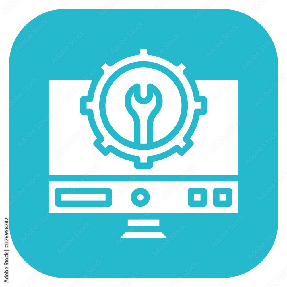 Monitor Repair icon vector image. Can be used for Devices Repair. Monitor Repair icon vector image. Can be used for Devices Repair.